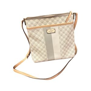 Kate Spade Cream and Tan Crossbody Bag.